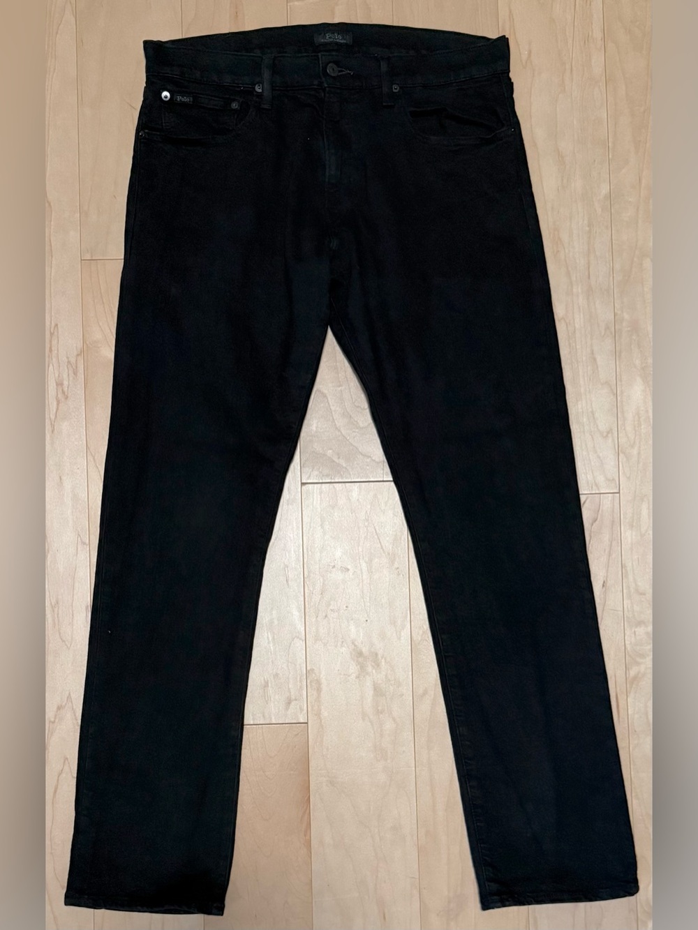 Polo Ralph Lauren Varick Slim Straight Denim Jeans Black Men’s 33x32 (Fit 34x31)